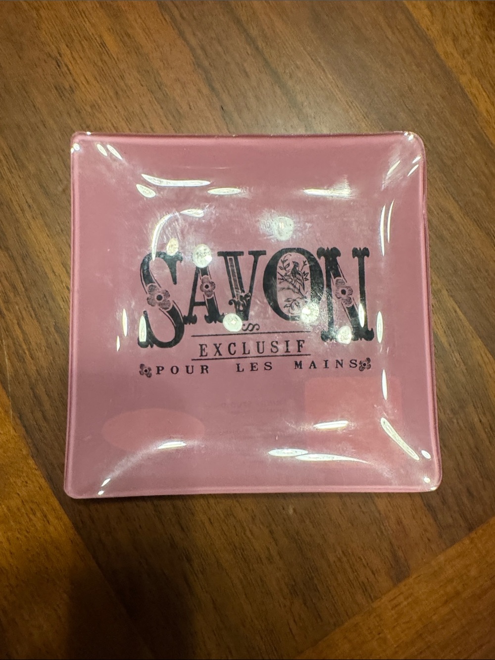 Anthropology Pink 'Savon' Decorative Square Soap Dish
